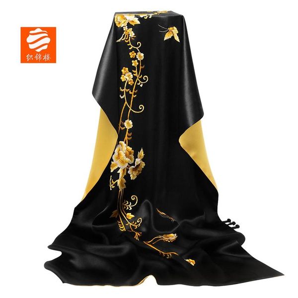 

scarves brocade house suzhou embroidery silk scarf mulberry, Blue;gray