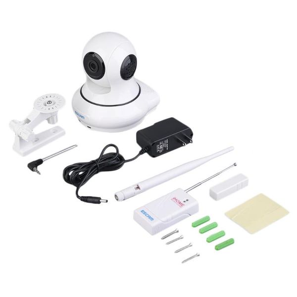 

720p wireless alarm ip camera audio 3.6mm lens p2p home security camera