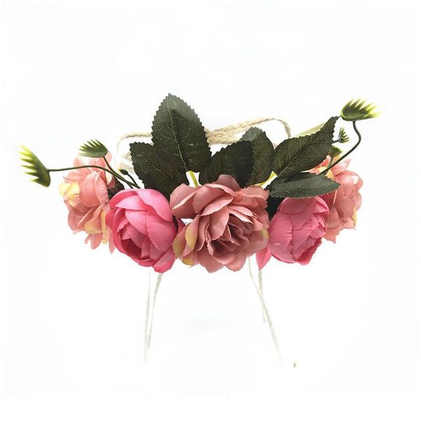 

bride flower crown floral headband garlands headwear women girls hair accessories wedding flower wreath headdress o qylfaq