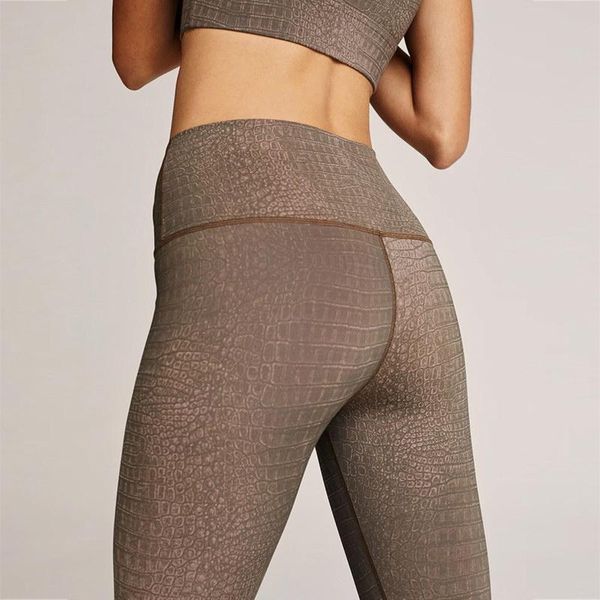 

yoga outfits arrival crocodile pattern digital printing suit tight fitness set workout legging with pocket, White;red