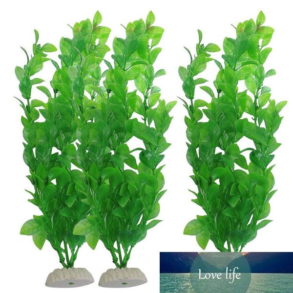 3Pcs Fish Tank Aquarium Decor Green Plastica artificiale Erba Ornamento vegetale Nuova nave di goccia
