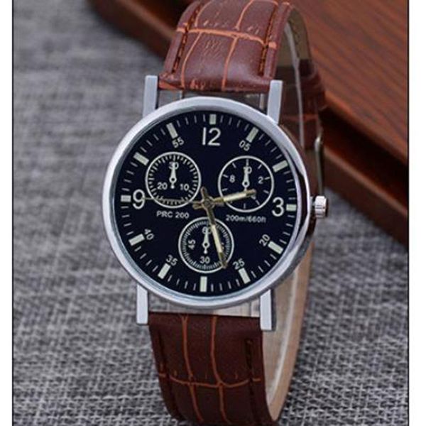 

wristwatches genuine leather men's watches retro fashion large dial quartz men watch sport classic clock business wristwatch montres ho, Slivery;brown