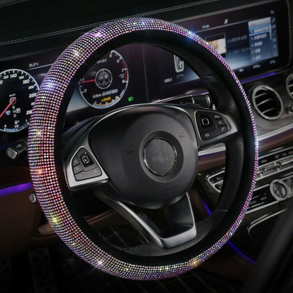 

steering wheel covers universal cover luxury bling rhinestone diamond car accessories decor