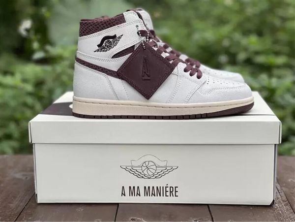 

1 high og mens basketball shoes a ma maniere x 1s sail burgundy crush womens outdoor sneakers trainers sports do7097-100 with original box u