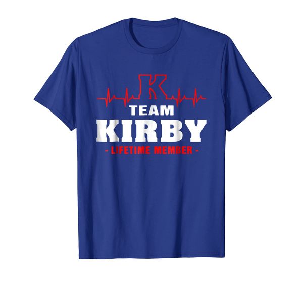

team kirby lifetime member shirt surname, last name, White;black