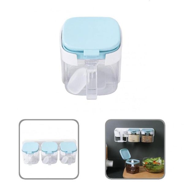 

storage bottles & jars not easy deformed 1 set attractive practical punch-spice holder portable tank wall mounted for restautrant