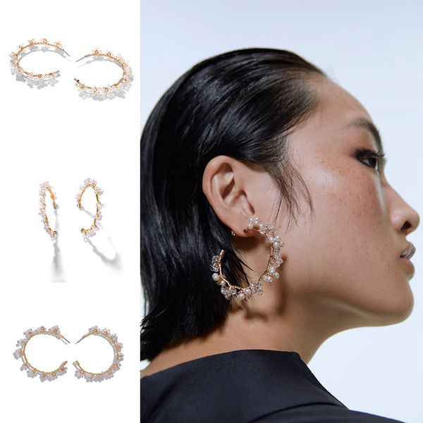 

new trendy pearl bridal earrings, Silver