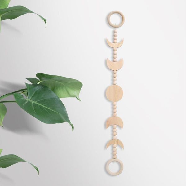 

wooden boho moon phase with tassel wall hanging garland ornaments for wedding party apartment dorm decoration