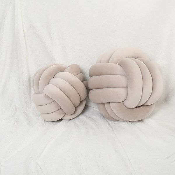 

cushion/decorative pillow knot ball woven soft crystal velvet knotted cushion creative furniture supplies cotton cushions