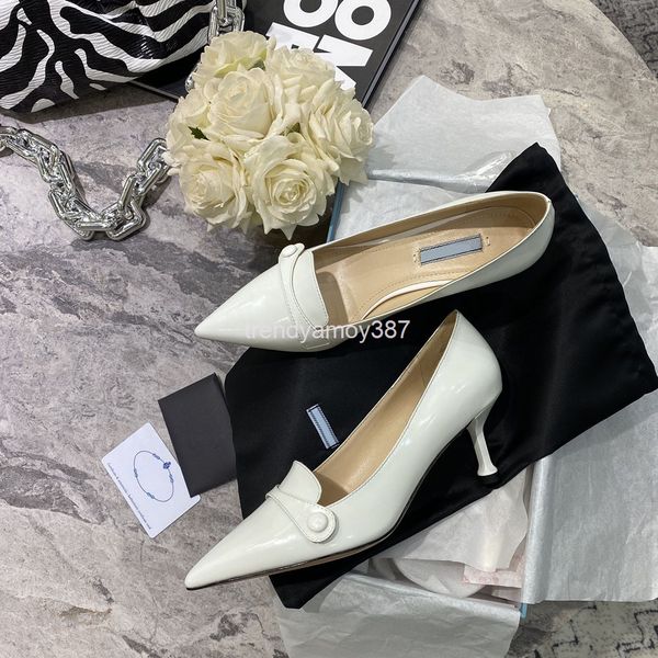 

dress shoes patent leather high heels women's pointed thin spring fashion professional temperament shallow mouth single shoes, Black