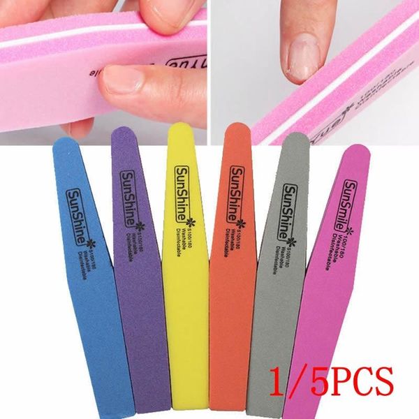 

nail brushes 5x 80/100 strong thick manicure files sandpaper sanding nails file buffs buffing boat care polishtool, Yellow