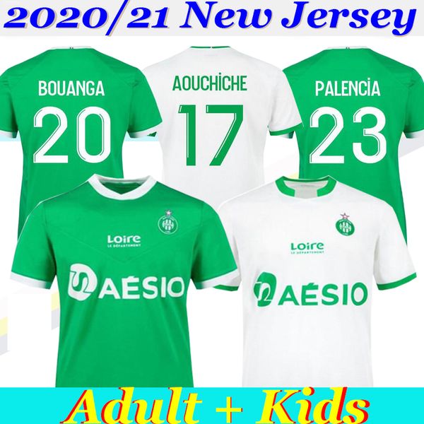 

20 21 as saints-etienne soccer jerseys khazri mens maillot 2020/21 asse st etienne khazri aholou and kids kit football shirts, Black;yellow