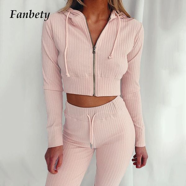 

2021 new women casual solid hooded knit two piece sets ladies crop- and drawstring tracksuits streetwear female slim suits 2elh, Gray