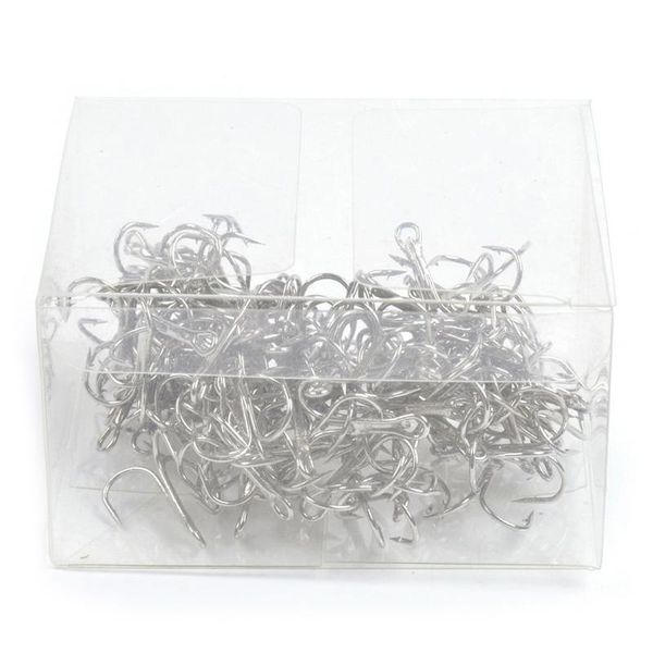 

100pcs 8# fishing hook high carbon steel treble hooks fishing tackle silver