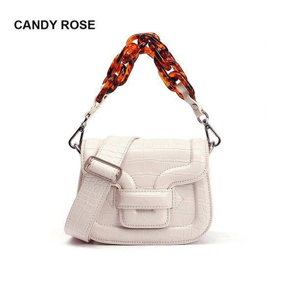 

candy rose agate chain saddle messenger bag fashion solid color portable mini leisure