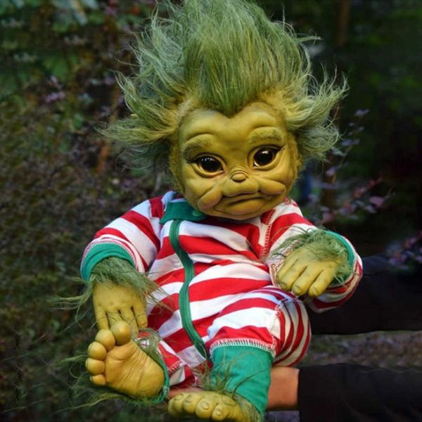 Игрушка Grinch Reborn Baby Реалистичная мультяшная кукла Рождественская кукла Simualtion Дети Подарки на Хэллоуин Мягкие плюшевые детские игрушки Dropshippin