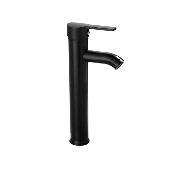 Rubinetti per lavandino per il bagno in acciaio inox nero e acqua fredda miscelazione rubinetto rame rame vernice quadrata cascata singola maniglia