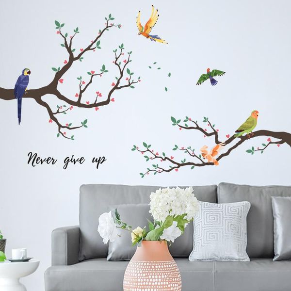 

wall stickers chinese style branch bird flowers birds office decor wallpaper teen bedroom living room home for kids