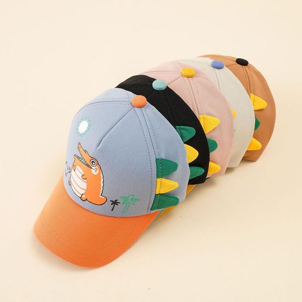 

wide brim hats boys and girls print cartoon baseball cap cute sun hat, Blue;gray