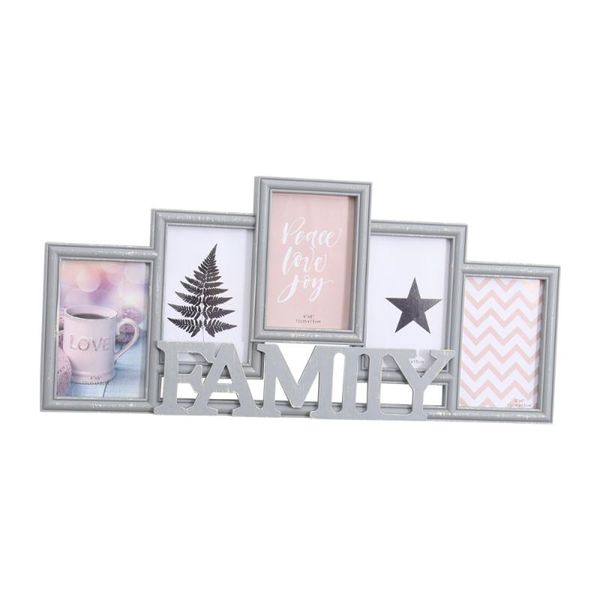 

p frame modern p frame delicate deskdecor retro fanmily letter holder for home store office (grey)