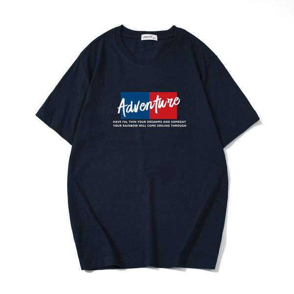 

t shirt 2021 short sleeve men's summer youth trend round neck loose print cotton, White;black