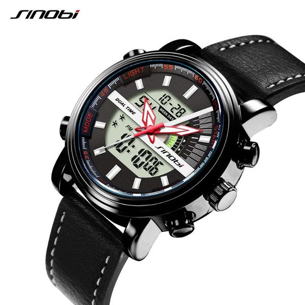 

wristwatches sinobi luxury quartz men's digital wrist watch sports watches military army male luminous clock relogio masculino, Slivery;brown