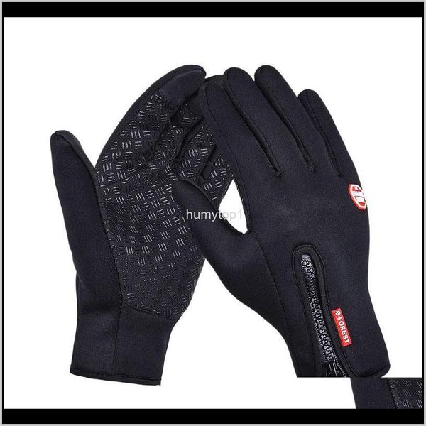 

outdoor sports hiking winter bicycle bike cycling gloves for men women windser simulated leather soft warm gloves r4g9o uif4a, Black