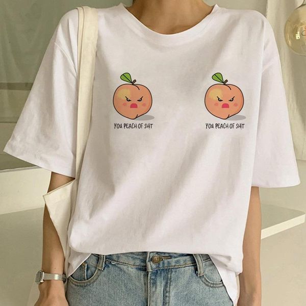 

cartoon fruit vegan short sleeve cute t-shirt womens small fresh casual t shirt harajuku ullzang tshirt fashion tee female, White