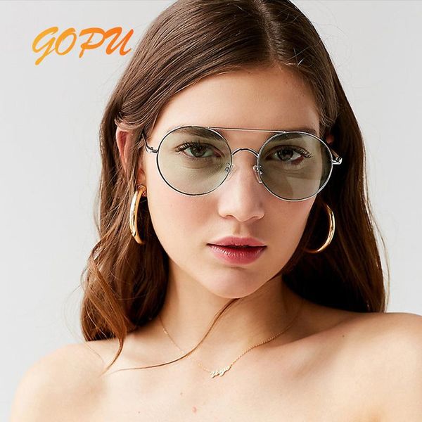 

sunglasses round frame women party metal retro glasses men brand designer outdoor sports driving fishing uv400, White;black