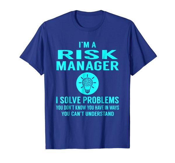 

risk manager solve problems job title shirts, White;black