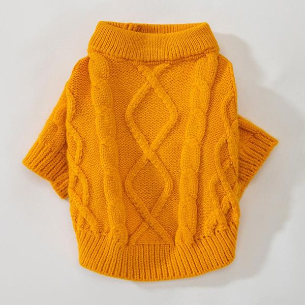 

dog apparel fss cat sweater clothes twist knit autumn and winter warm high collar pullover clothing