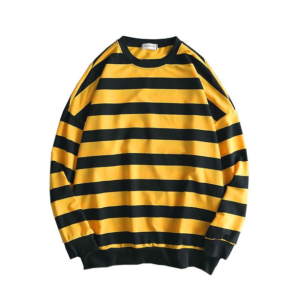 

2021 arriva lterry men tshirt cotton o-neck t-shirt striped shirt long sleeves 61i6, White;black