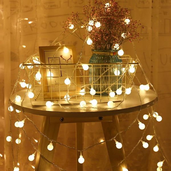 

strings 2m 5m 10m led ball string fairy light battery usb 220v operated wedding christmas year outdoor home garland decoration lamp