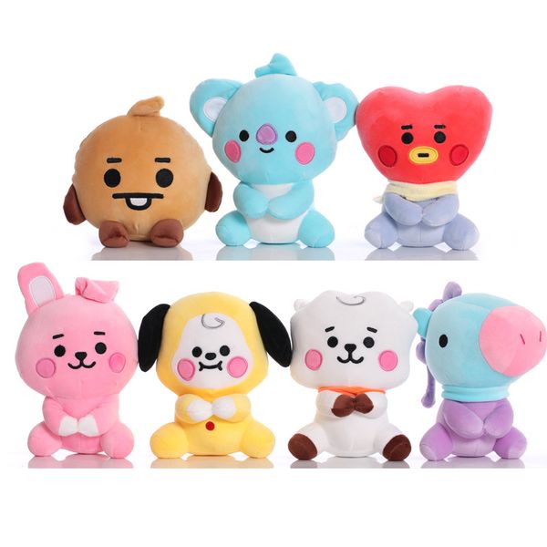 

18-24cm 7 color plush doll bts pendant toy grab machine children's birthday gift boys and girls toys stuffed animals movies tv