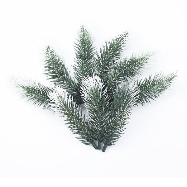 

100pcs artificial plants plastic pine needle snowflake christmas wreath material wedding decorative flowers wreaths ho jllxbj
