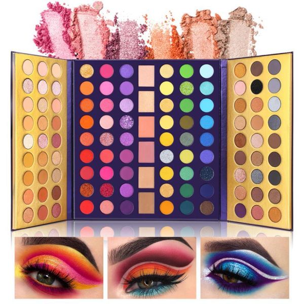

eye shadow 114 colors matte palette colorful shadows blush glitter highlighter multi-effect makeup waterproof cosmetic tslm1