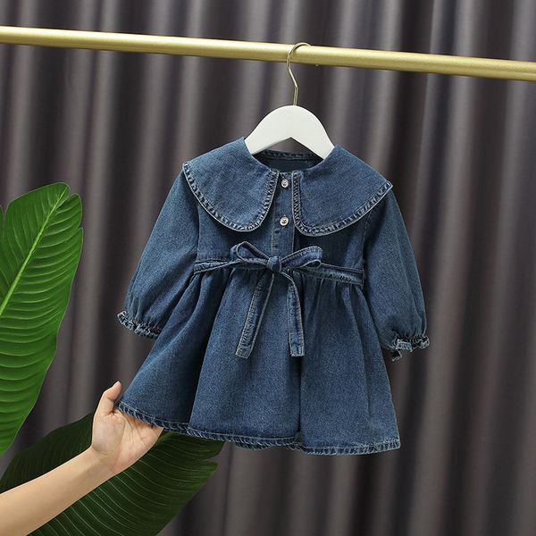

2021 spring new born girl's denim for child girls clothes children birthday belt baby ng0d, Red;yellow