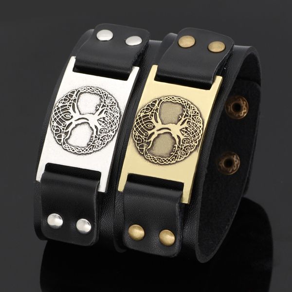 

nordic viking world tree bracelet fashion couple amulet bracelet, Silver