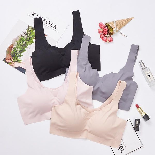

women breathable padded yoga bra with fixed strap athletic gym running seamless fitness vest sport sleep for outfit