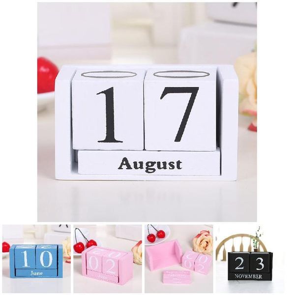 

novelty items vintage wooden perpetual desk calendar block planner permanent deskorganizer diy agenda ef