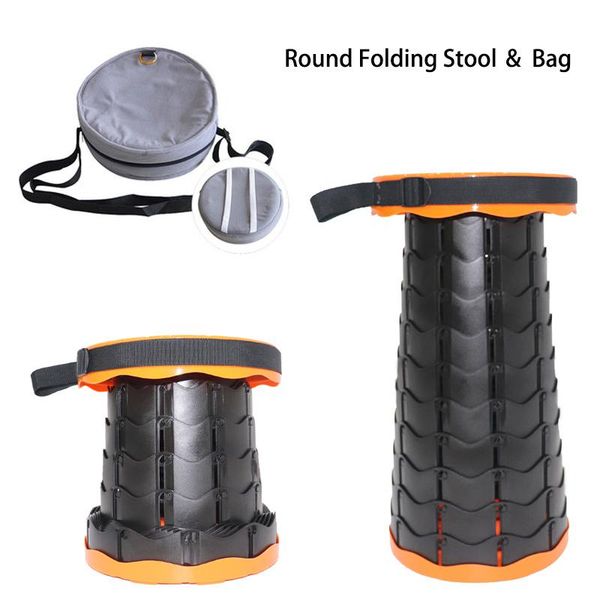 

camp furniture stool folding retractable outdoor portable camping chair convenient fishing foldable plastic stools