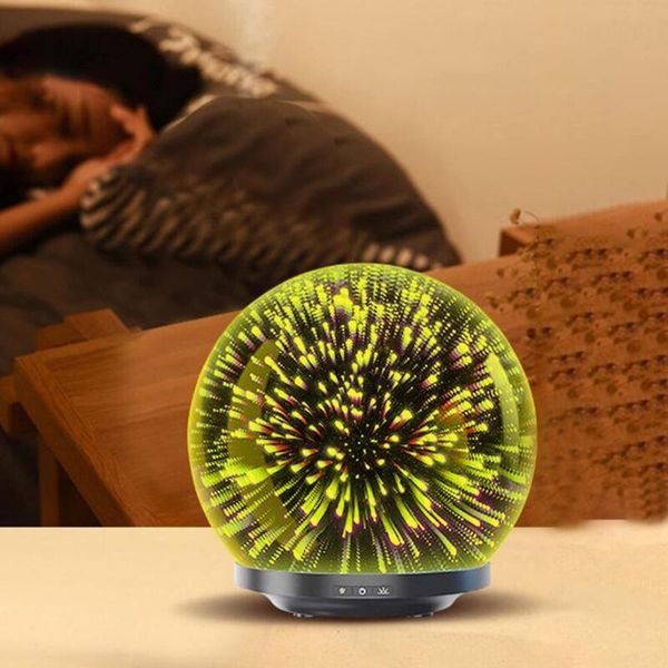 

humidifiers 200ml 3d glass air humidifier oil diffuser premium ultrasonic oils fragrance with amazing led lights