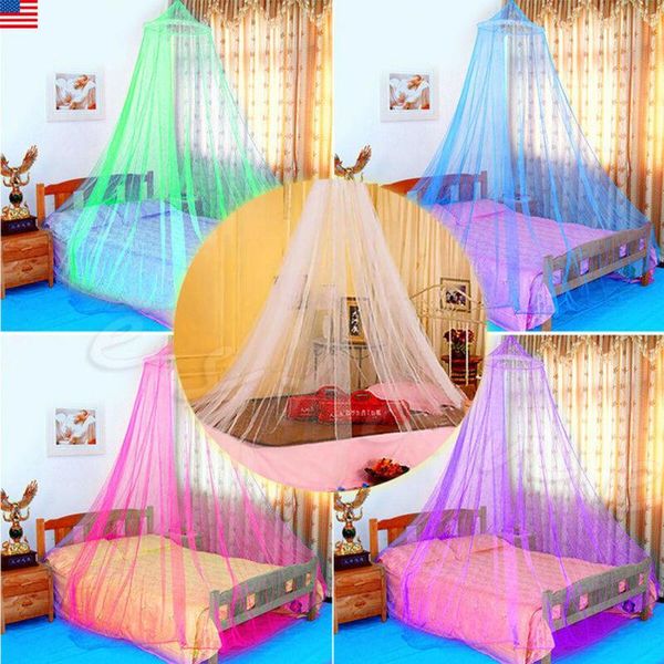 

round lace insect bed canopy netting curtain dome mosquito net elegant white