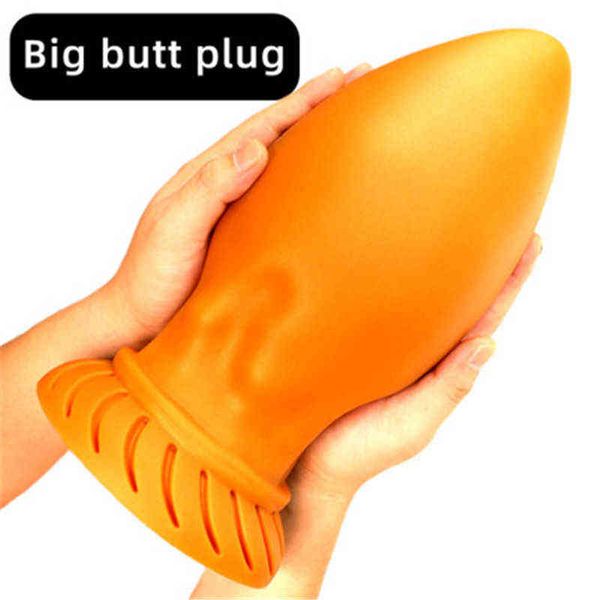 Nxy Anal Brinquedos Enorme Plug Silicone Butt Bug Vaginal Ânus Expansão Masturbator Prostato Massagem Erótica Sexo Brinquedos Para Homens Mulheres 1125