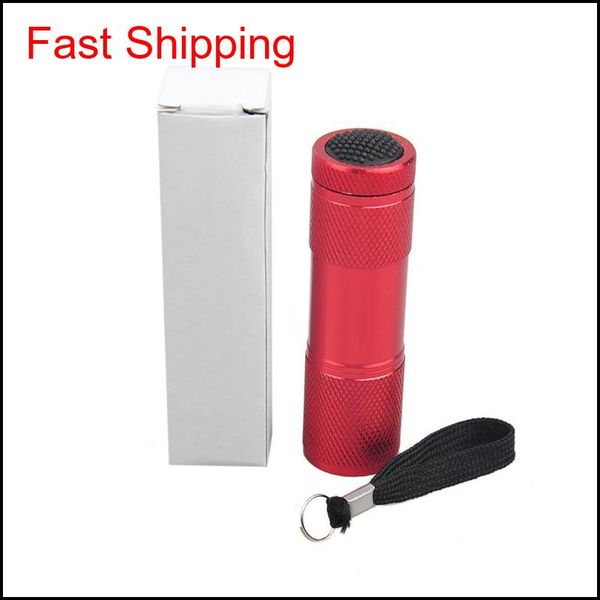 

aluminum alloy portable uv flashlight violet light 9 led 30lm torch light lamp mini flashlight 4 color qyleiv buy_home
