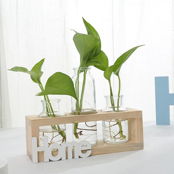 

vases small fresh transparent glass vase hydroponic green plant container living room desk table decoration ornaments