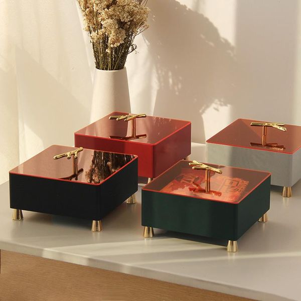 

storage bags sundries box tape cover dustproof living room simple cosmetics jewelry