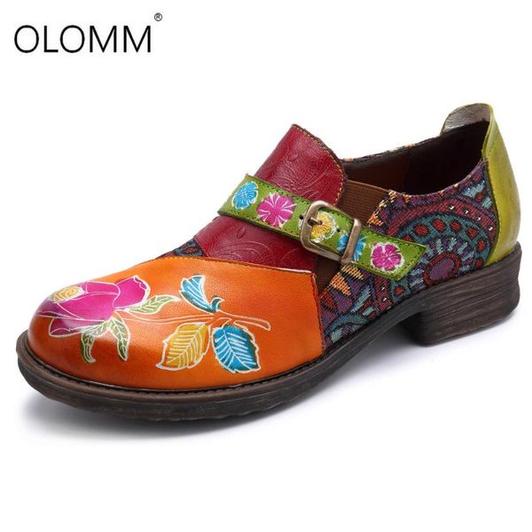 

dress shoes vintage ethnic handmade cow leather stitching women's pumps women luxury designers zapatos de mujer, Black