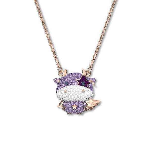 

pendant necklaces lovely star necklace purple cow clavicle chain suitable for women christmas gift, Silver
