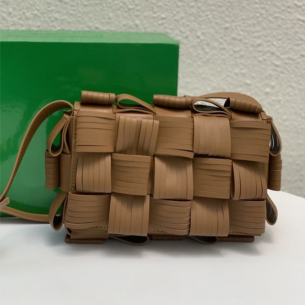 

2022woven crossbody bag handbag women shoulder bags vintage plain flap messenger bag cowhide multiple colors 23cm high quality